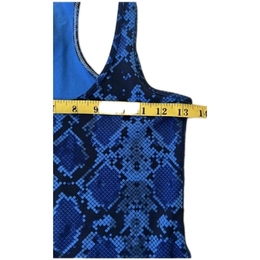 Lululemon Racerback Sapphire Blue Ziggy Snake Tank Top Women Sz S 2/4 #289C - Picture 3 of 5